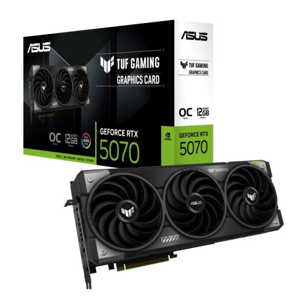 Graphics Card|ASUS|NVIDIA GeForce RTX 5070|12 GB|GDDR7|192 bit|PCIE 5.0 16x|Triple slot Fansink|2xHDMI|3xDisplayPort|TUF-RTX5070-O12G-GAMING