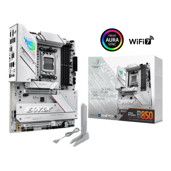 Mainboard|ASUS|AMD B850|SAM5|ATX|Memory DDR5|Memory slots 4|1xPCI-Express 4.0 16x|1xPCI-Express 5.0 16x|4xM.2|1xHDMI|1xDisplayPort|12xUSB 2.0|3xUSB-C|1xOptical S/PDIF|1xRJ45|2xAudio port|STRIXB850-AGAMINGWIFI