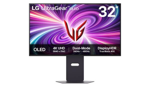 Monitor|LG|32GS95UV-B|32"|Gaming/4K|Panel OLED|3840x2160|16:9|240 Hz|Matte|0.03 ms|Speakers|Swivel|Pivot|Height adjustable|Tilt|32GS95UV-B
