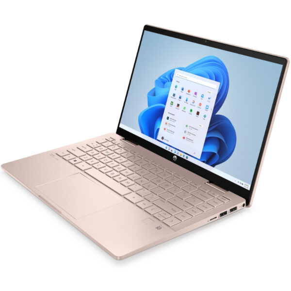 HP Pavilion x360 2-in-1 Laptop 14-ek2000ny - i5-120U, 16GB, 512GB SSD, 14" FHD 300-nit Touch, 5MP cam, FPR, US backlit keyboard, 43Wh, Pale Pink/Rose Gold, Win 11 Home, 1 years