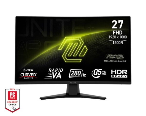 LCD Monitor|MSI|MAG 274CXF|27"|Gaming/Curved|Tilt|Matte|Panel VA|1920x1080|16:9|280 Hz|0.5 ms|Colour Black|MAG274CXF