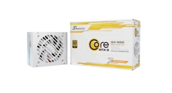 Power Supply|SEASONIC|CORE GX White|850 Watts|Efficiency 80 PLUS GOLD|MTBF 100000 hours|SRP-CGX851-A5A32SF-W