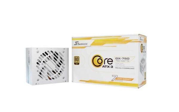 Power Supply|SEASONIC|CORE GX White|750 Watts|Efficiency 80 PLUS GOLD|MTBF 100000 hours|SRP-CGX751-A5A32SF-W