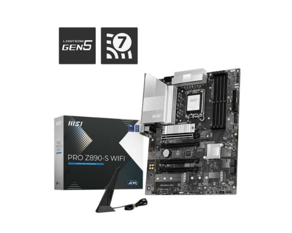 MSI PRO Z890-S WIFI pagrindinė plokštė, Intel Z890, LGA1851, ATX, DDR5