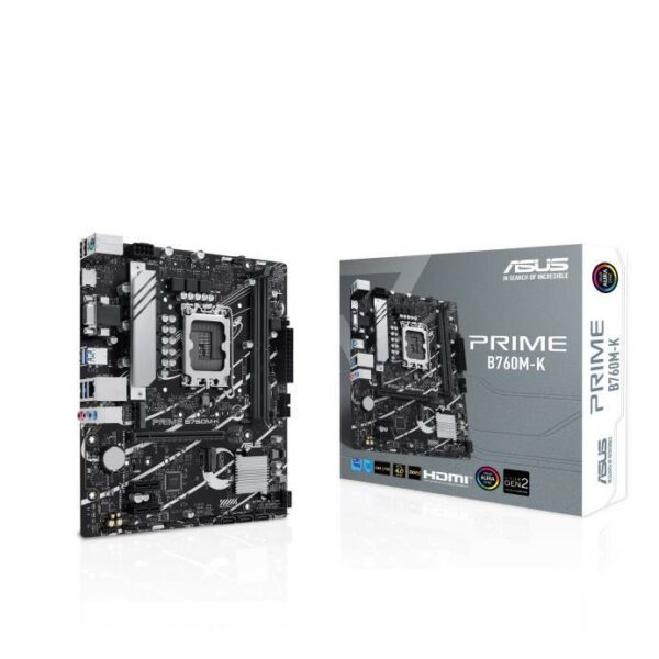 ASUS PRIMEB760M-K pagrindinė plokštė, Intel B760, LGA1700, ATX, DDR5