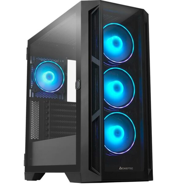 CHIEFTEC APEX ARGB MidiTower kompiuterio korpusas (ATX, MicroATX, MiniITX, juodas)