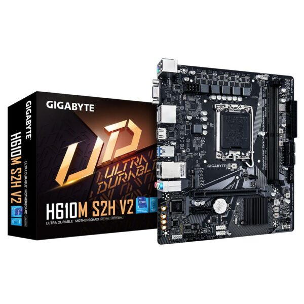 GIGABYTE pagrindinė plokštė, Intel H610, LGA1700, ATX, DDR5