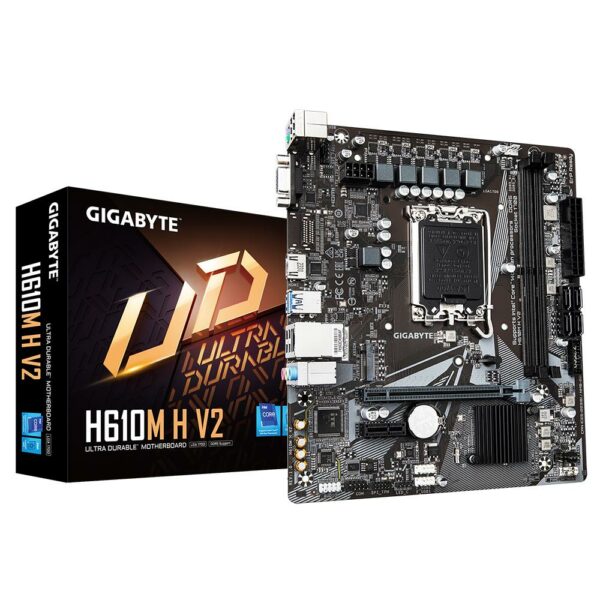 GIGABYTE Intel H610 pagrindinė plokštė, Intel H610, LGA1700, MicroATX, DDR5