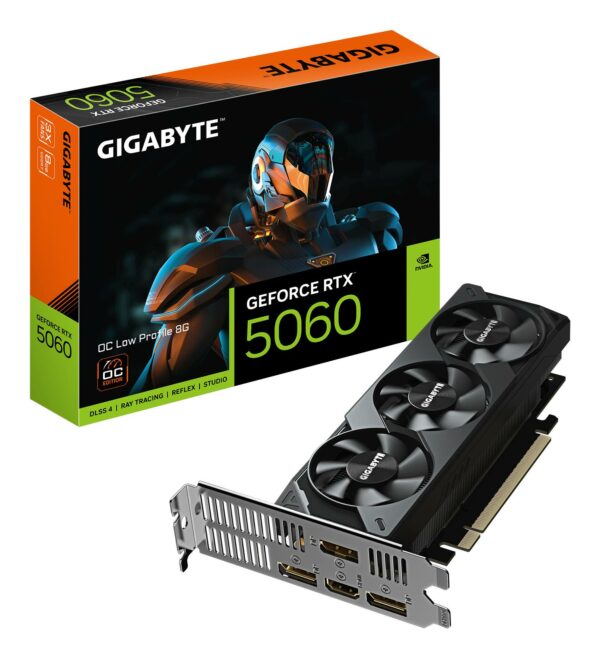 Graphics Card|GIGABYTE|NVIDIA GeForce RTX 5060|8 GB|GDDR7|128 bit|PCIE 5.0 16x|GPU 2512 MHz|Triple slot Fansink|GV-N5060OC-8GL
