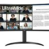 Monitorius Lg 34WR55QK-B 34" Business/Curved/21 : 9 Panel VA 3440x1440 21:9 100Hz 5 ms Height adjustable Tilt Colour Black 34WR55QK-B - Image 6