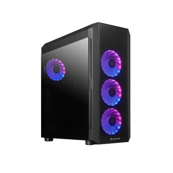 Case|CHIEFTEC|SCORPION 4|MiniTower|Case product features Transparent panel|Not included|ATX|MicroATX|MiniITX|Colour Black|GL-04B-UC-OP